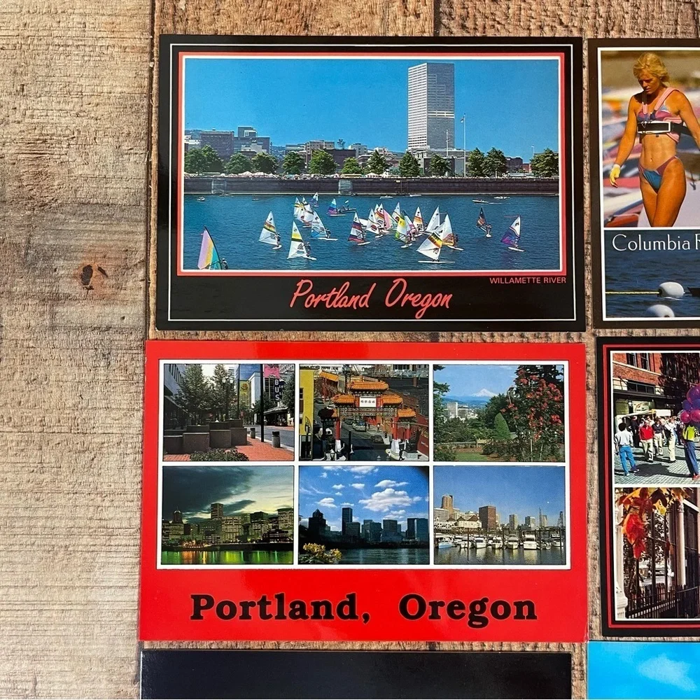 Vintage Oregon 80's Postcard Bundle Pack Downtown Architecture